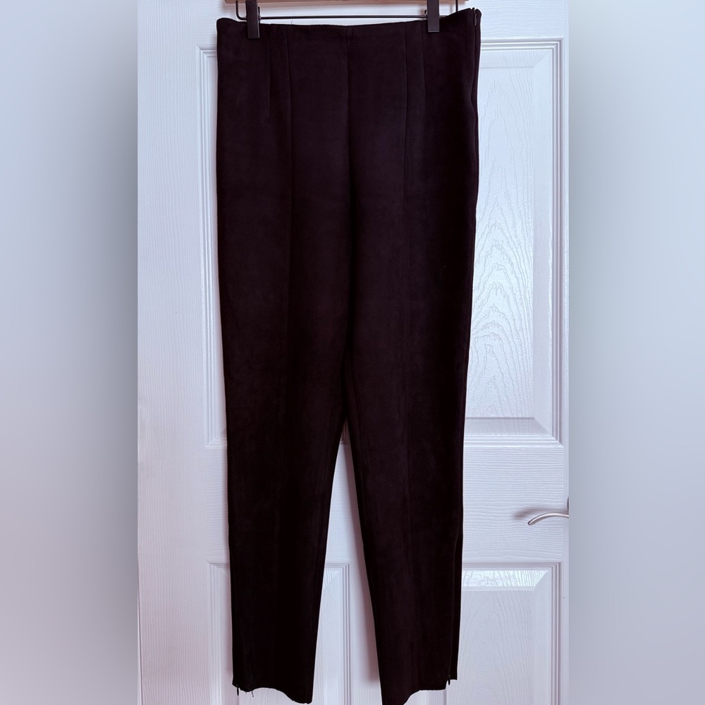 Zara Classic Faux Suede Black Pants